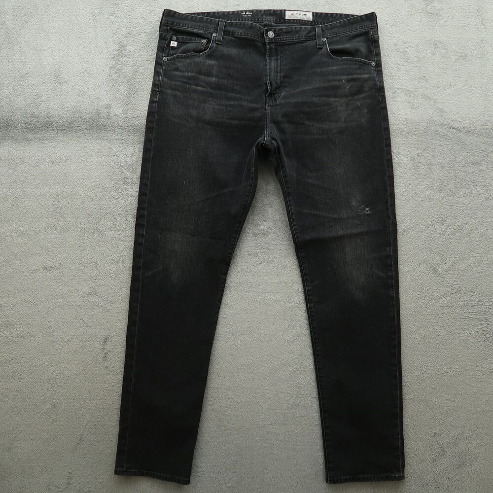 AG Adriano Goldschmied Jeans Mens Size 40x34 Black Tellis Modern Slim Stretch